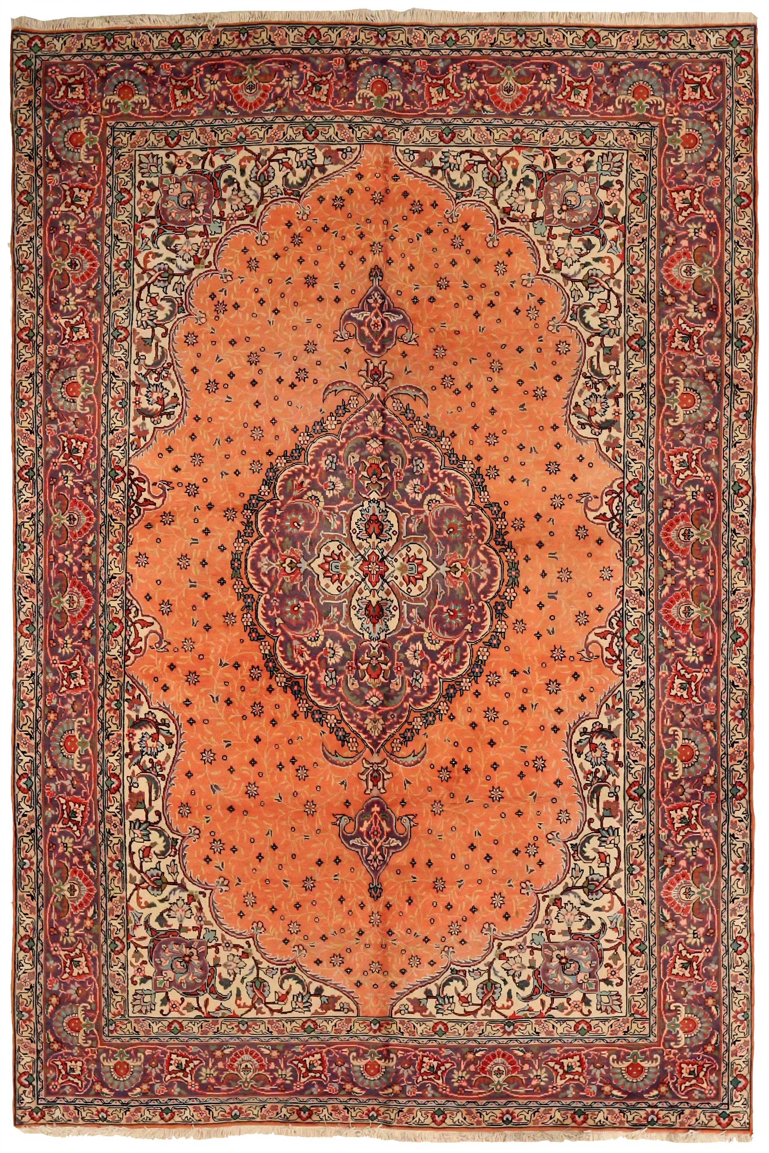 Antique Persian Tabriz Traditional Rug 75293