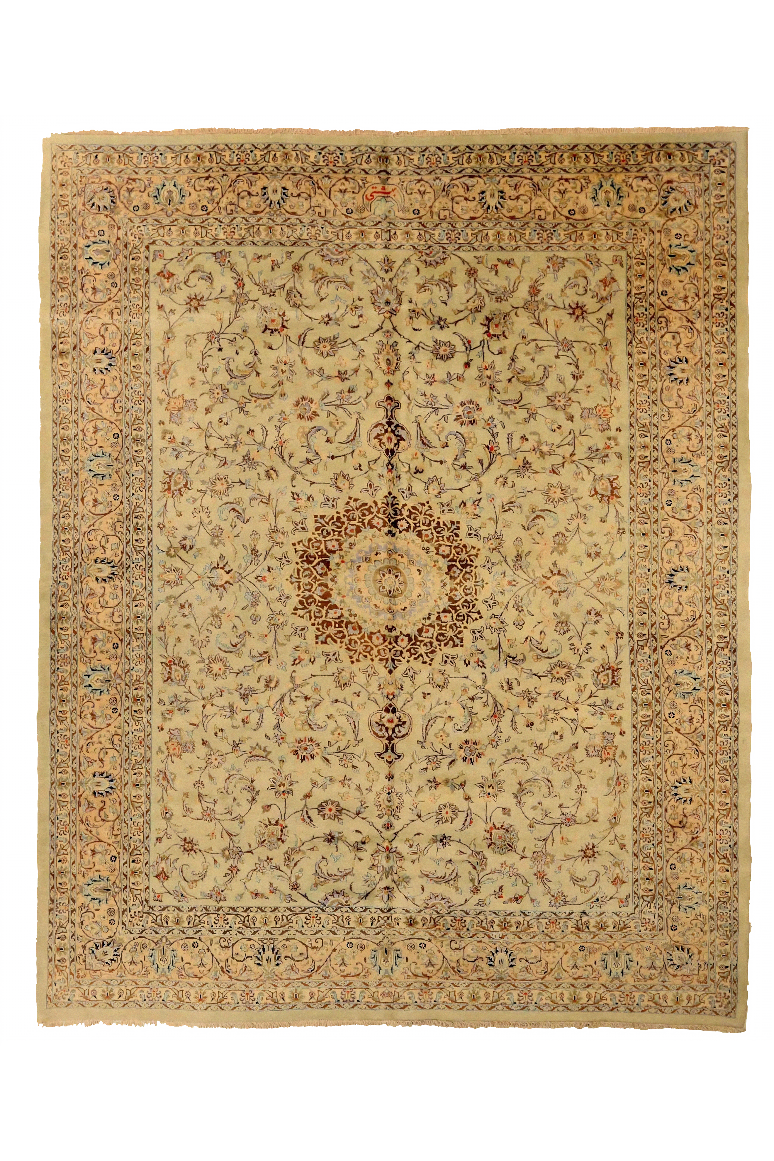 Antique Persian Yazd Traditional Rug 75316