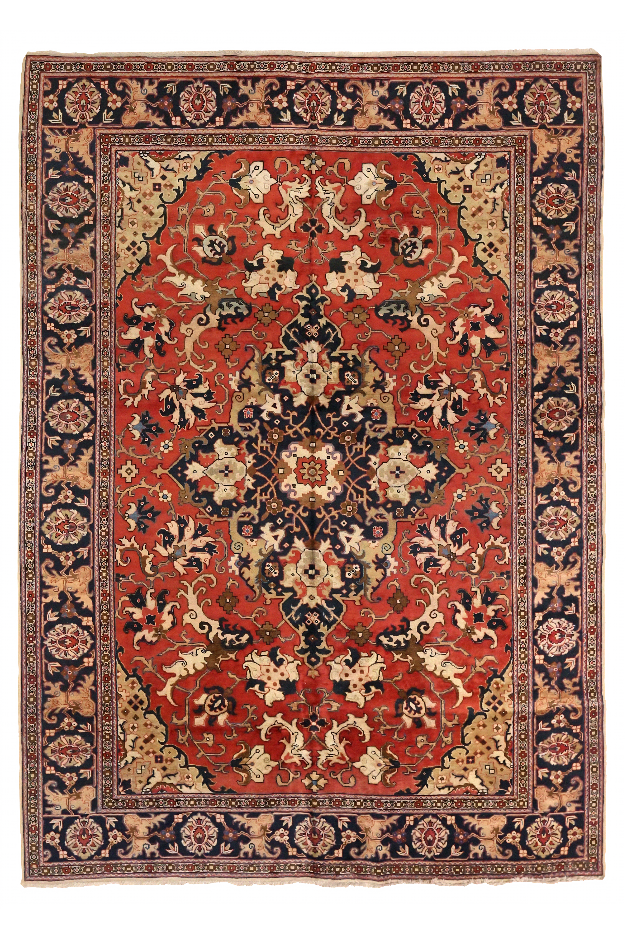 Antique Persian Tabriz Traditional Rug 75337