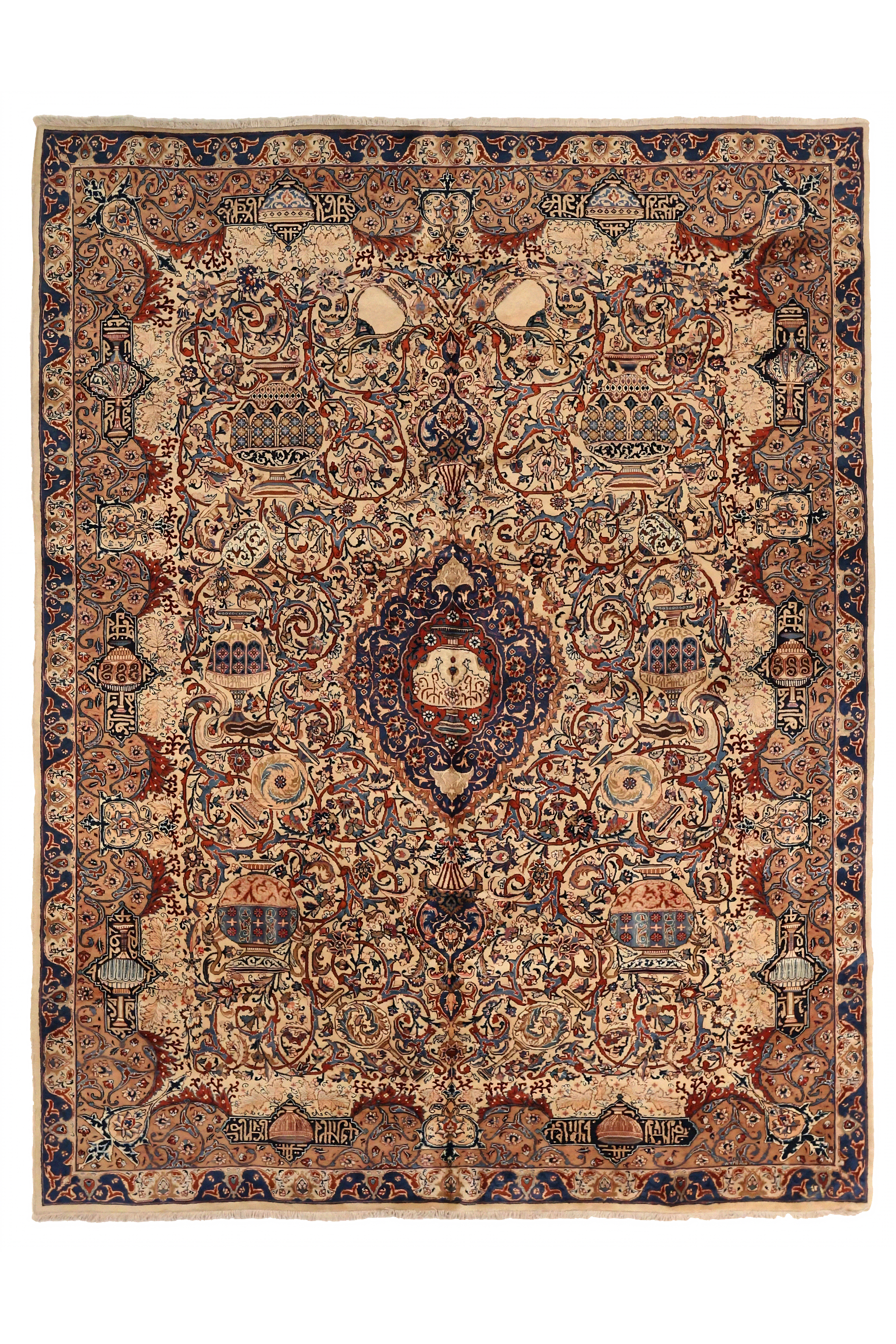 Antique Persian Kashmir Traditional Rug 75339