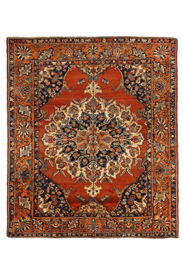 Antique Persian Bakhtiar Traditional Rug 75365