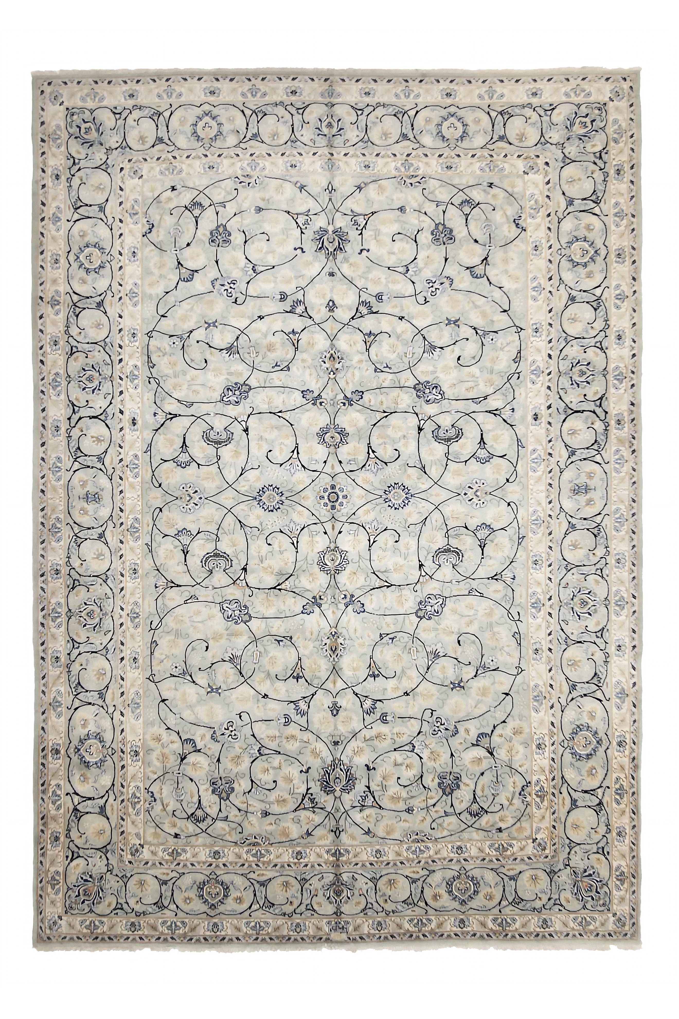 Antique Persian Kashan Traditional Rug 75392