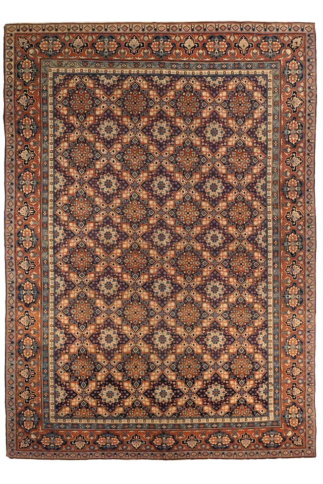 Antique Persian Tabriz Traditional Rug 75444