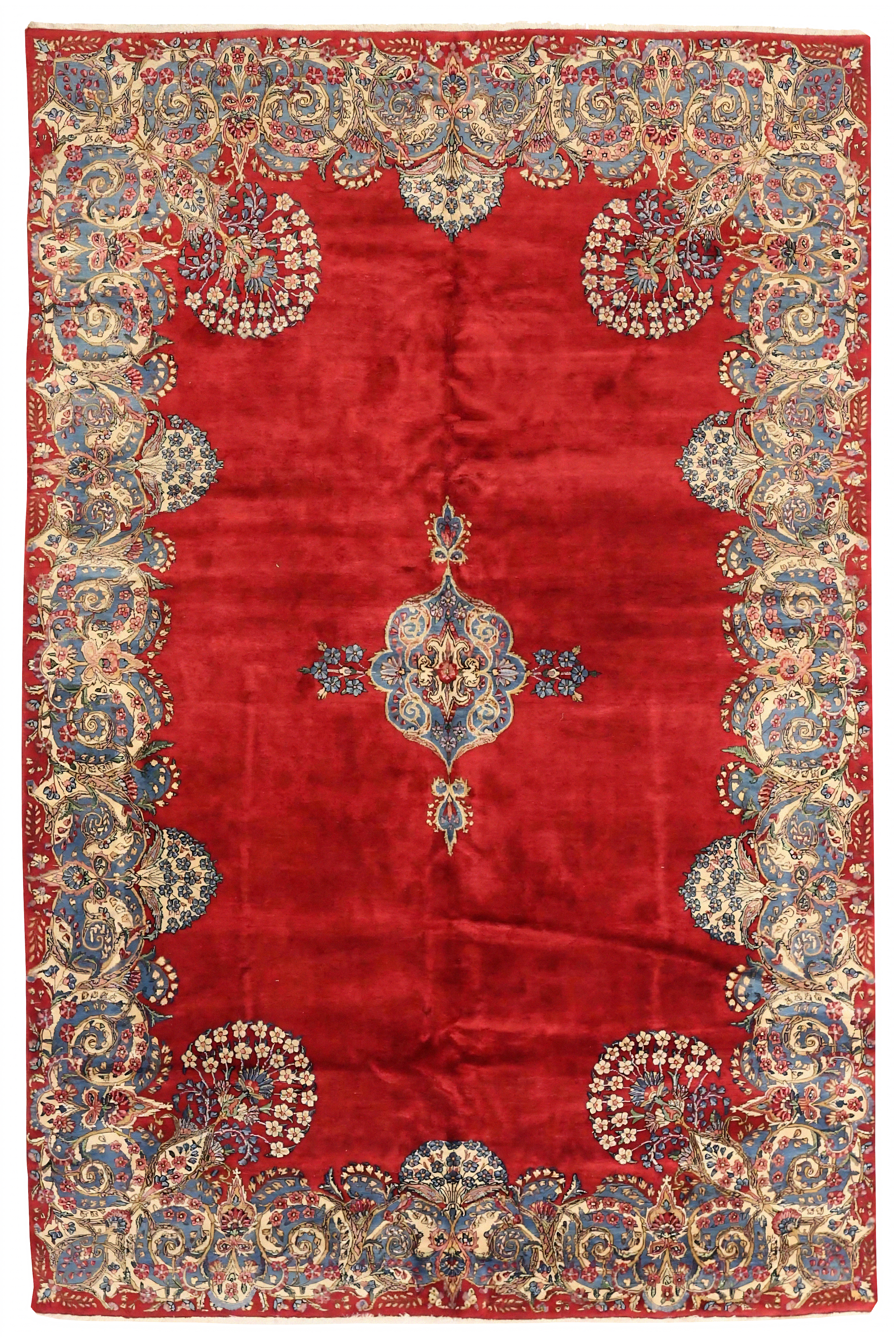 Antique Persian Kerman Traditional Rug 75450