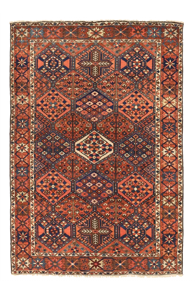 Antique Persian Bakhtiar Traditional Rug 75451