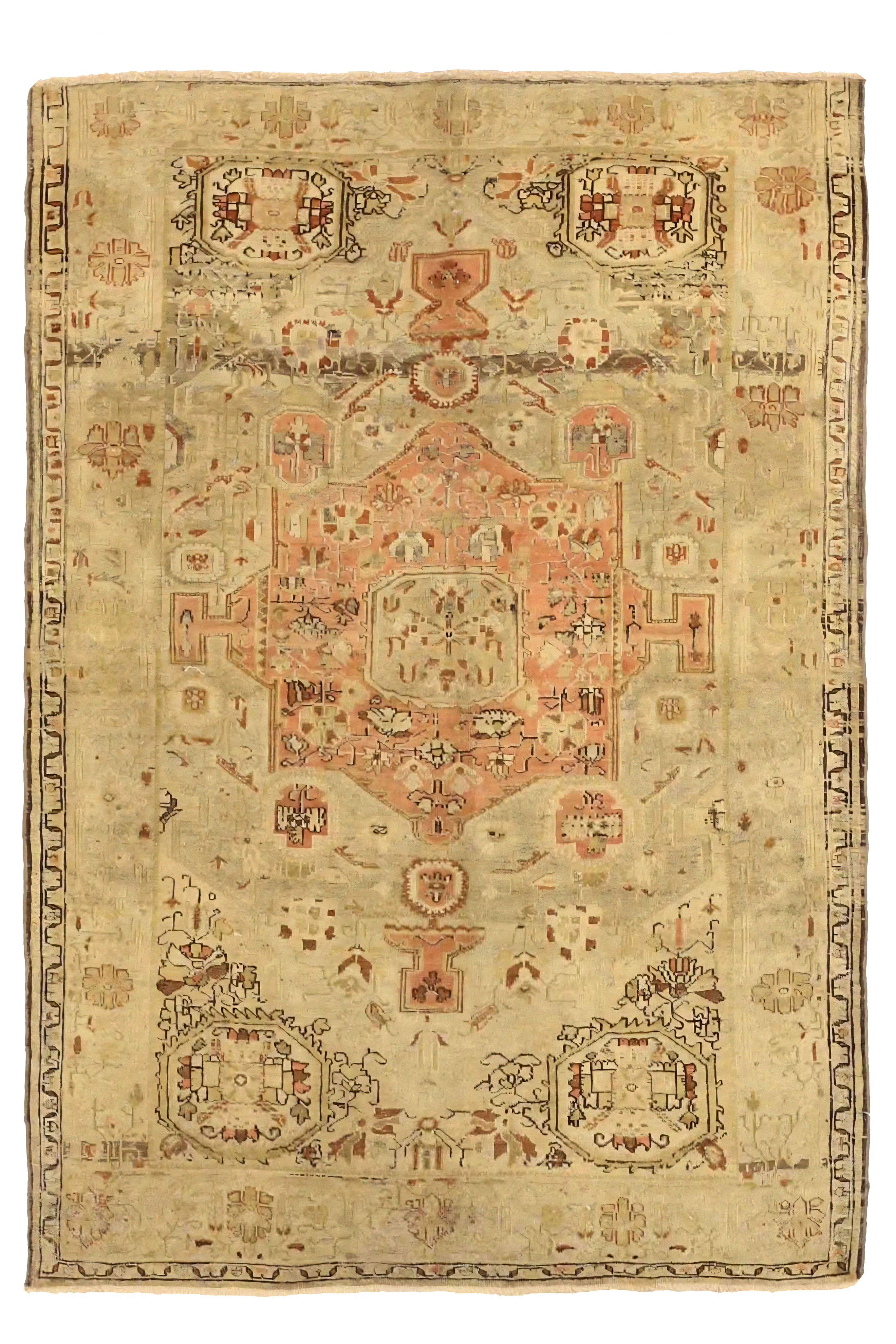 Antique Persian Farahan Transitional Rug 75510