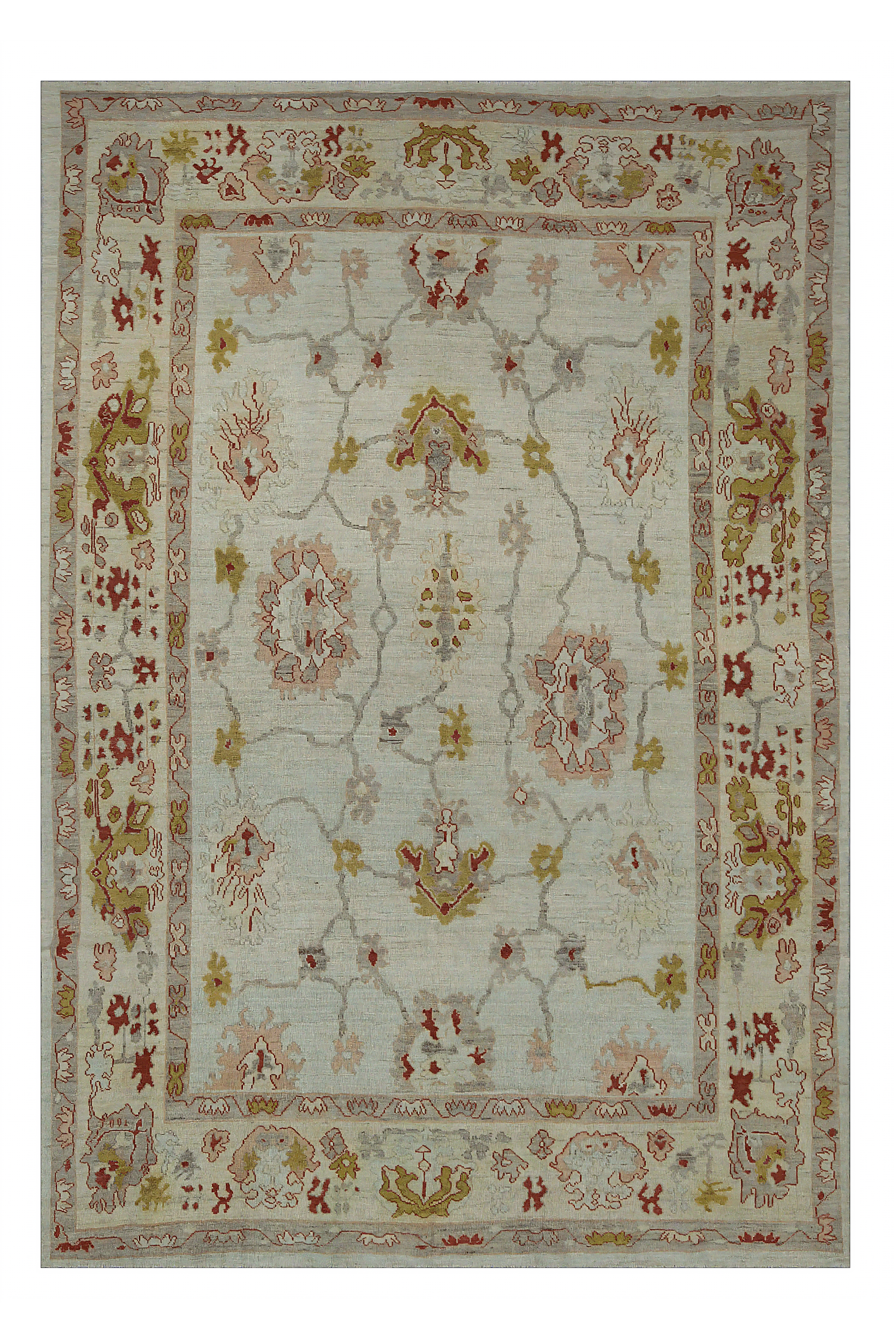 Thumbnail 1 for Turkey Oushak Tribal Rug 88247
