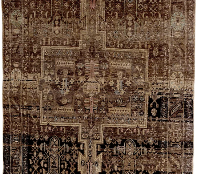 Antique Persian Bijar Transitional Rug 89616