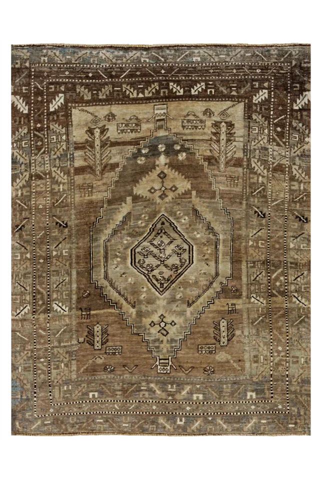 Antique Persian Azarbaijan Transitional Rug 91289