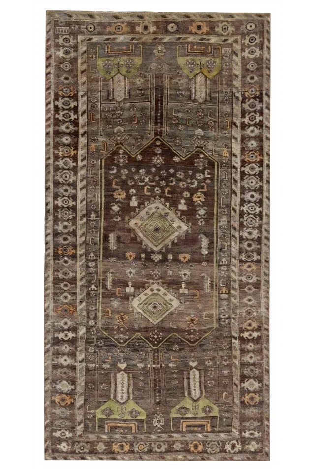 Antique Persian Bijar Transitional Rug 91392