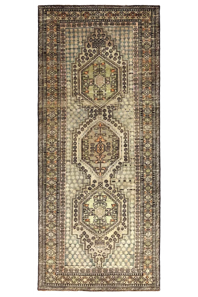 Antique Persian Azarbaijan Transitional Rug 91416