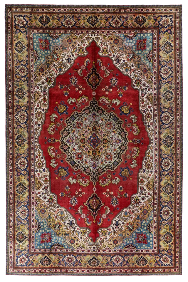 Antique Persian Tabriz Traditional Rug 91436