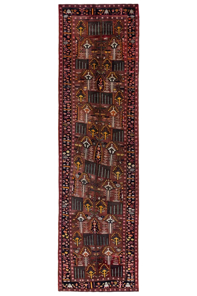 Antique Persian Bijar Transitional Rug 91437