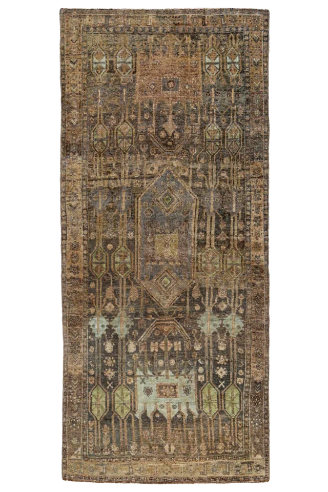 Antique Persian Bijar Transitional Rug 91452