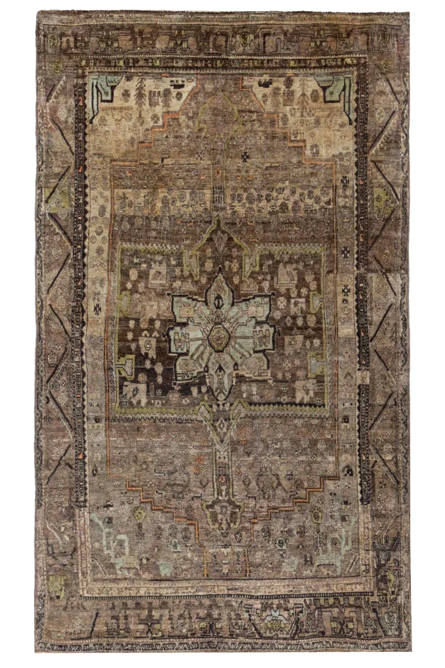 Antique Persian Bijar Transitional Rug 91466