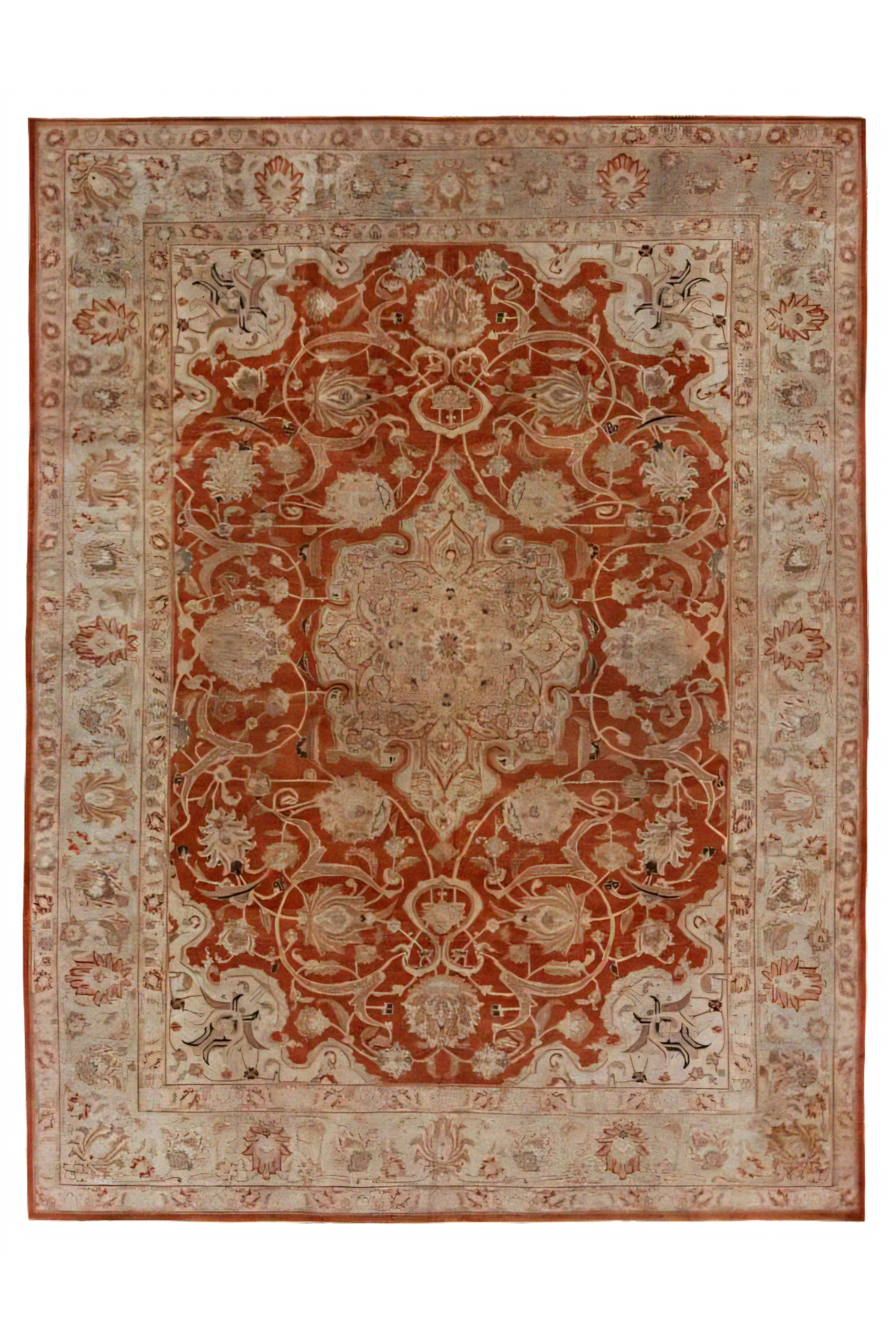 Antique Persian Tabriz Traditional Rug 91505