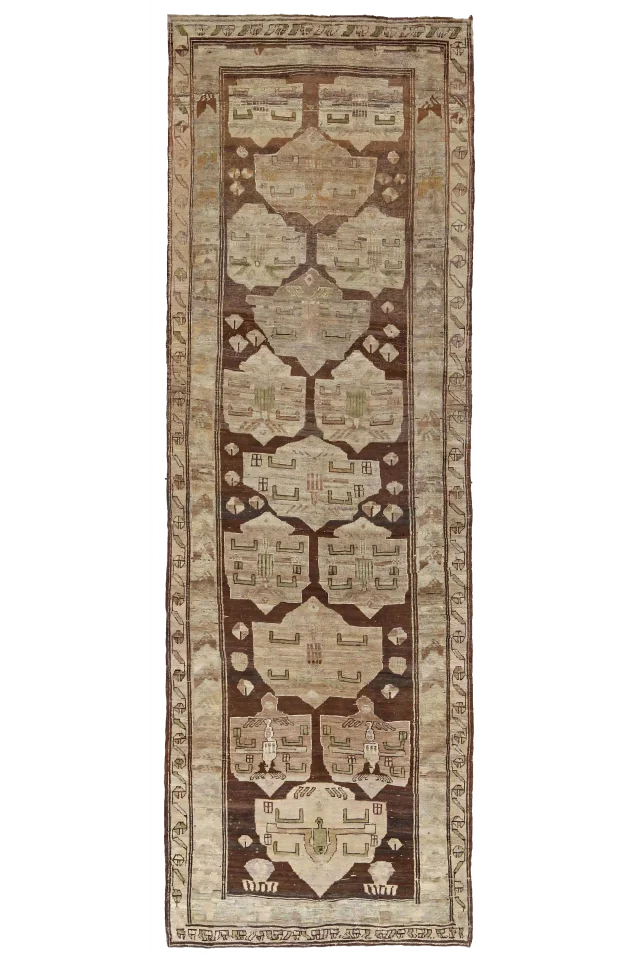 Antique Persian Bijar Transitional Rug 91518