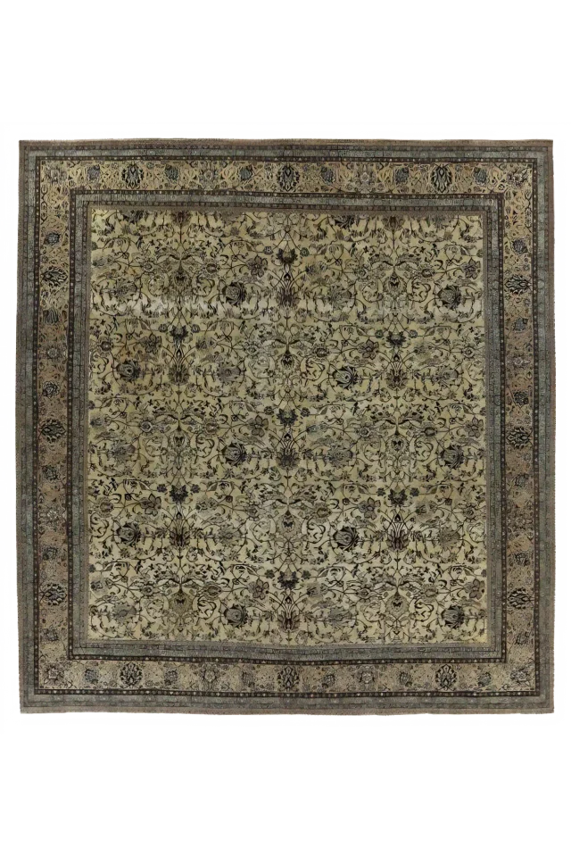 Antique Persian Tabriz Traditional Rug 91575