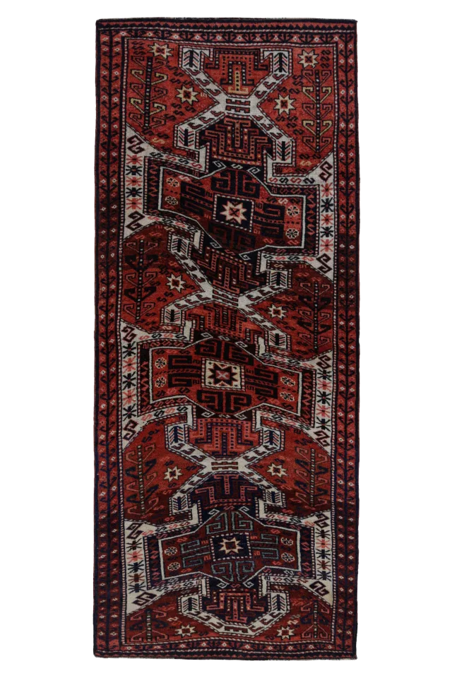 Antique Persian Azarbaijan Transitional Rug 91589