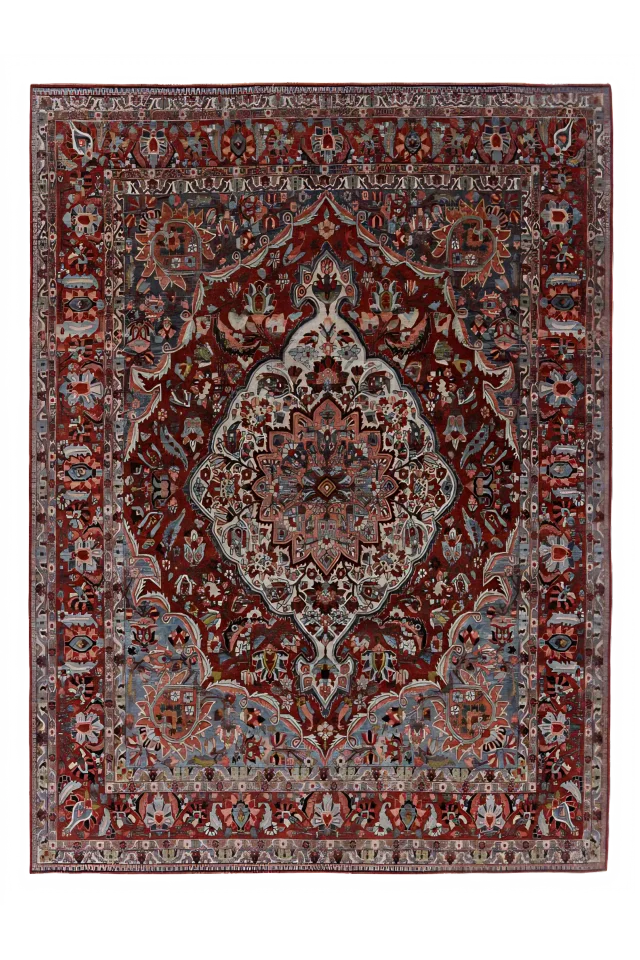 Antique Persian Bakhtiar Traditional Rug 91614