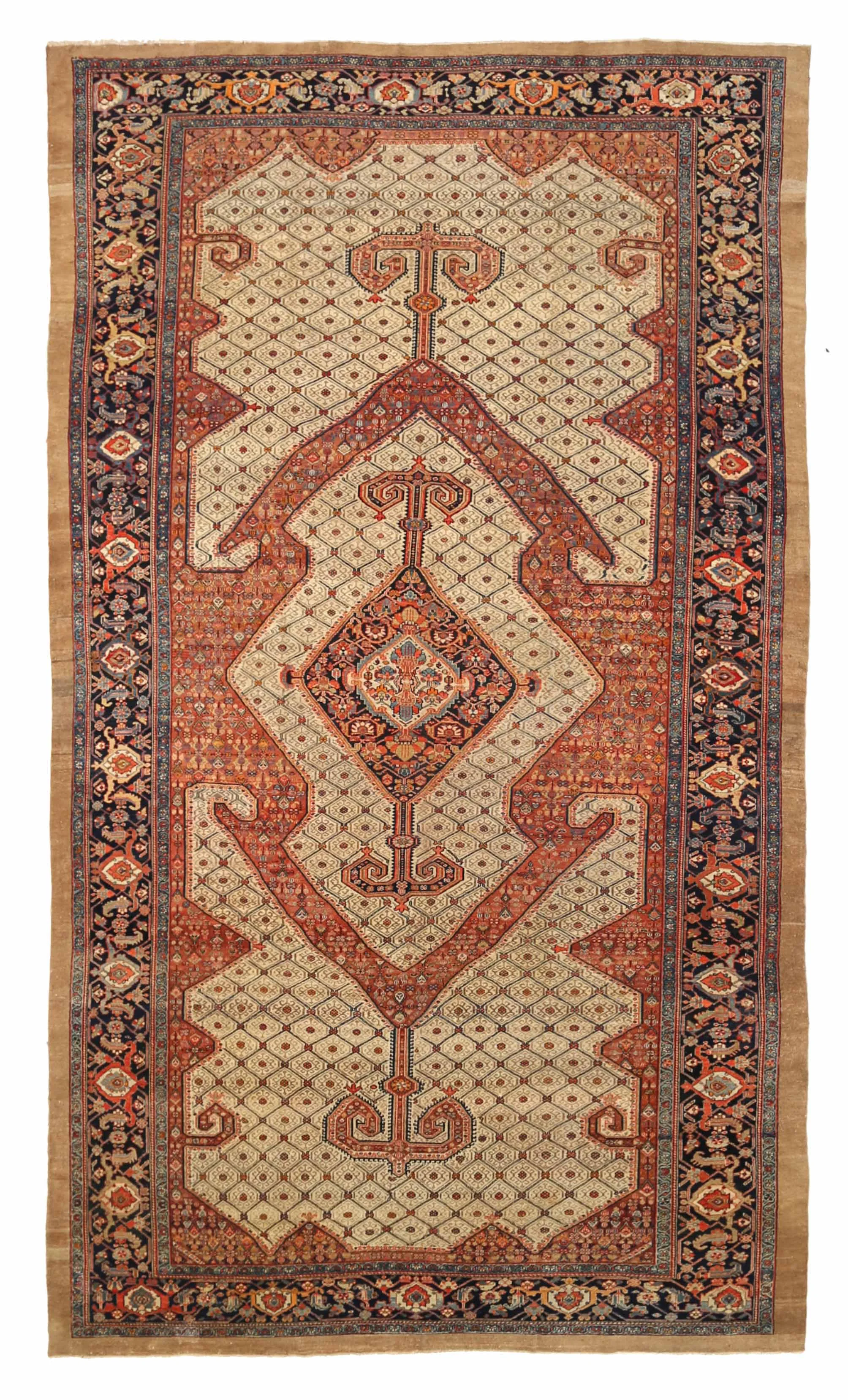 Antique Persian Malayer Traditional Rug 91960