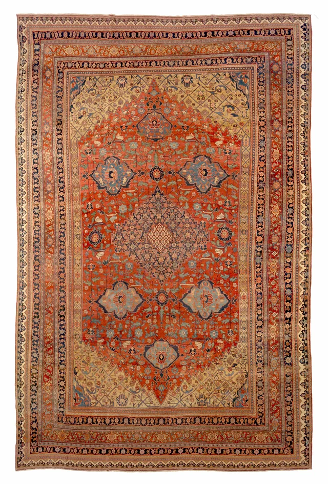 Antique Persian Bijar Traditional Rug 91972