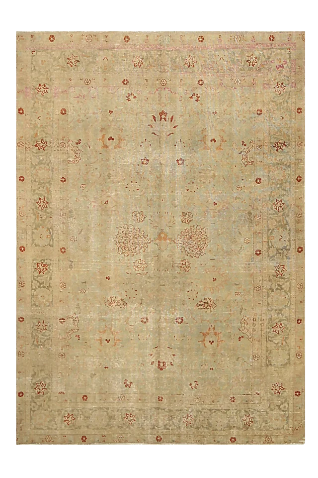 Antique Persian Tabriz Transitional Rug 92114
