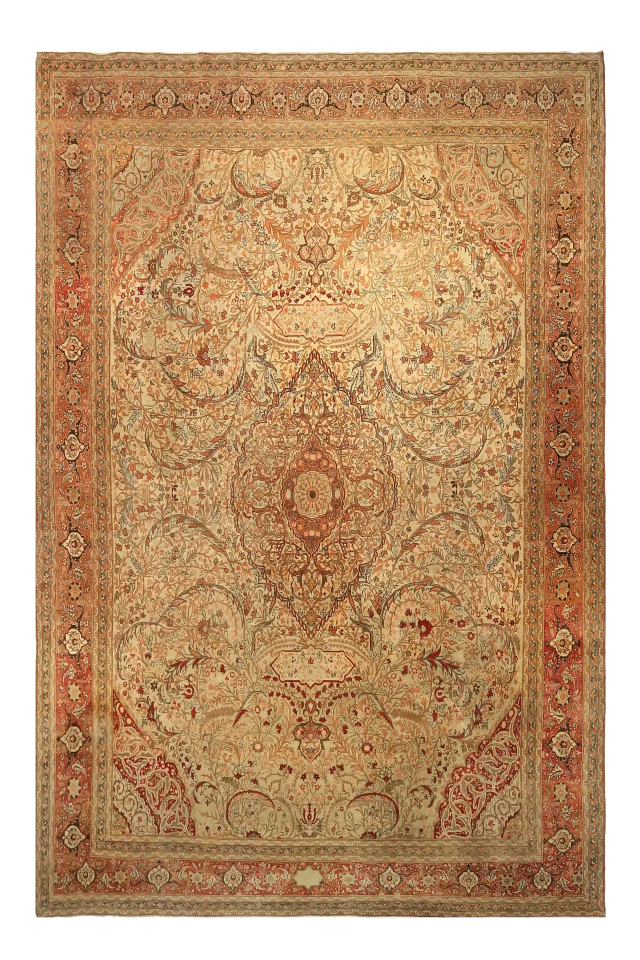 Antique Persian Tabriz Traditional Rug 92140