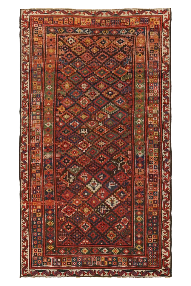 Antique Russia Kazakhstan Traditional Rug 92325