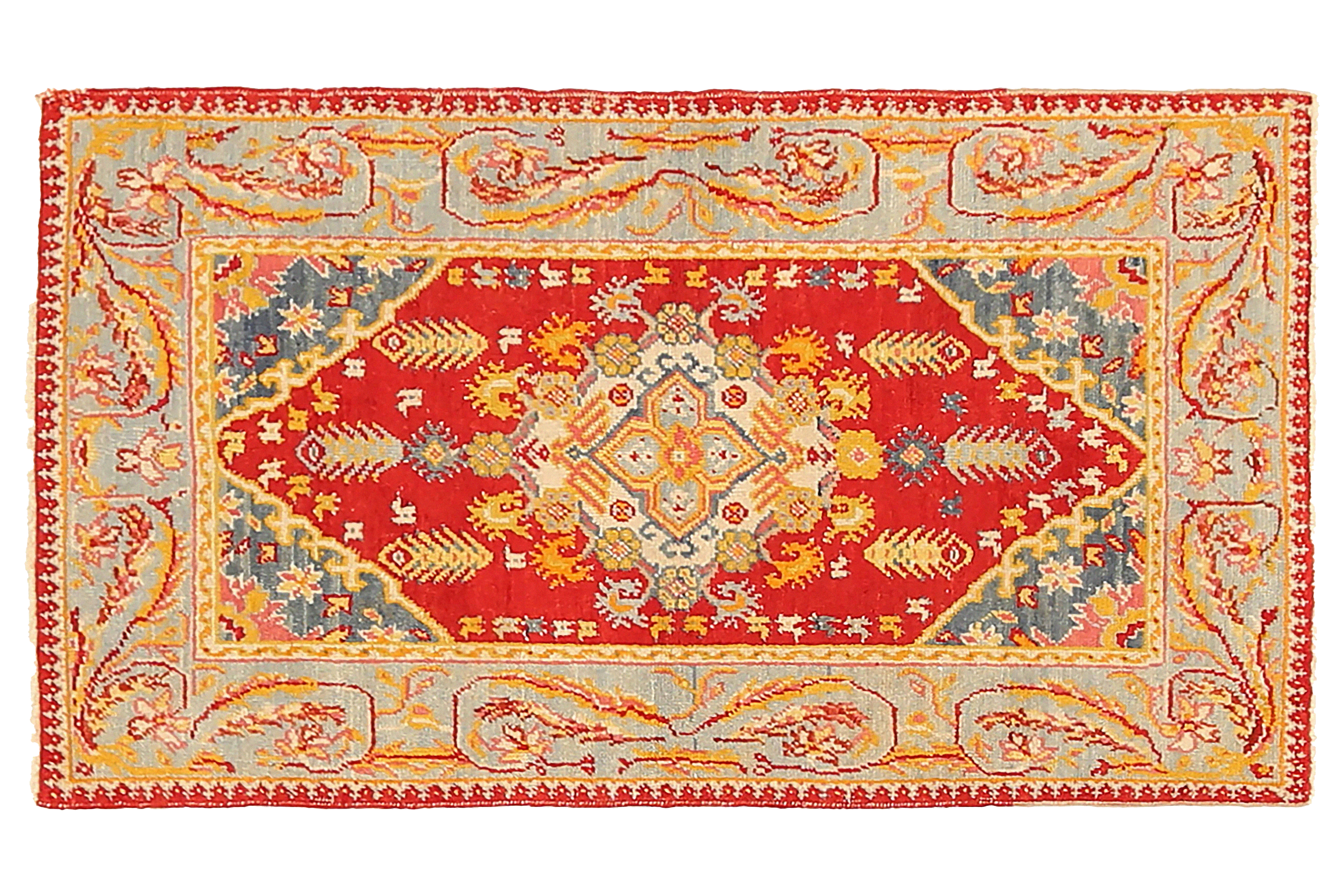 Thumbnail 2 for Vintage Turkey Oushak Tribal Rug 92396