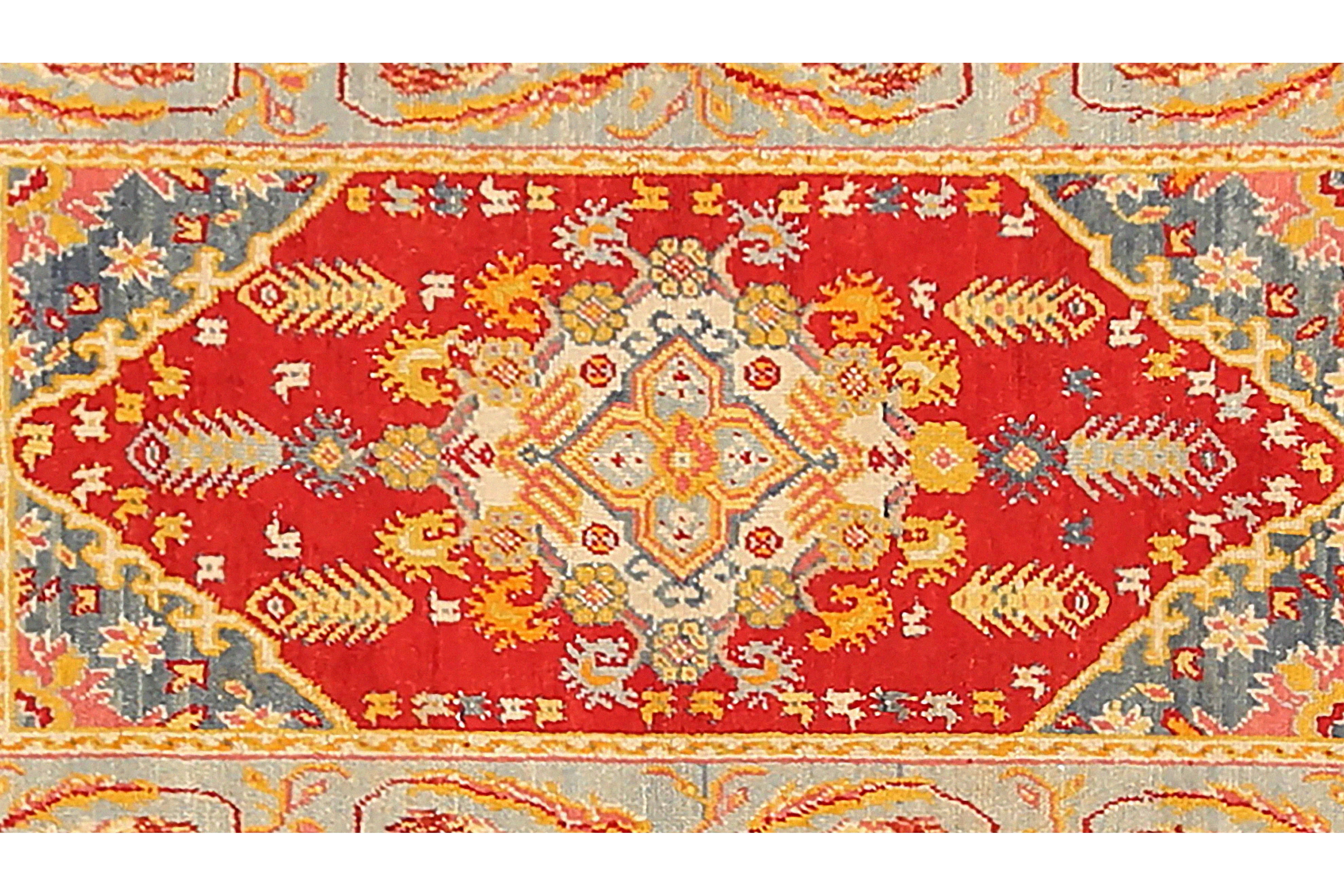 Thumbnail 3 for Vintage Turkey Oushak Tribal Rug 92396