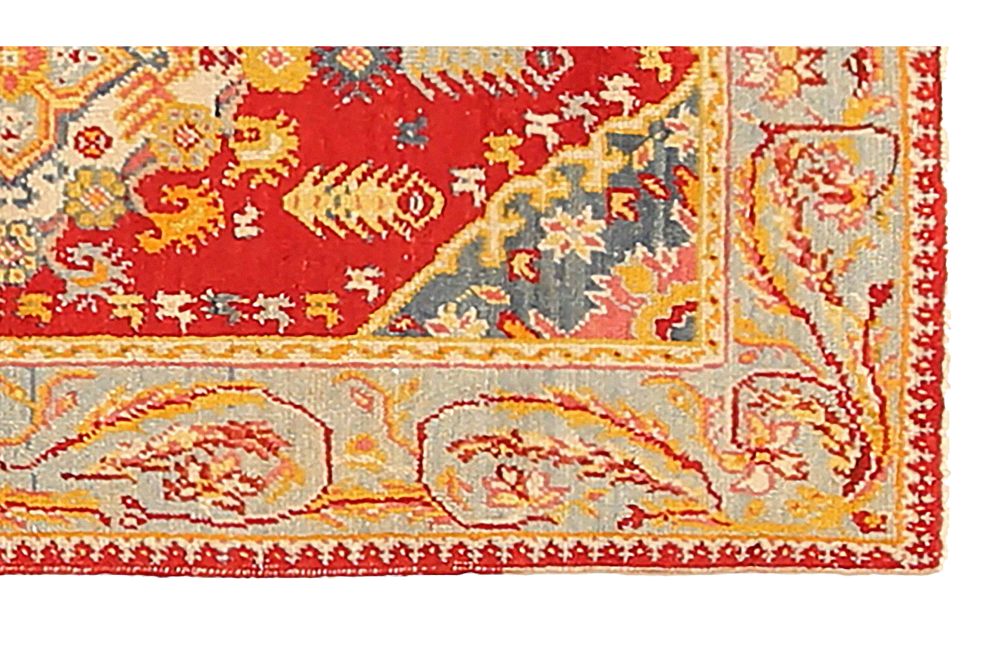 Thumbnail 8 for Vintage Turkey Oushak Tribal Rug 92396