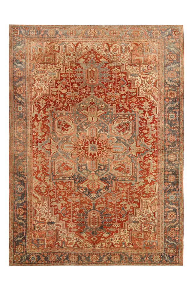 Antique Persian Heriz Traditional Rug 92545