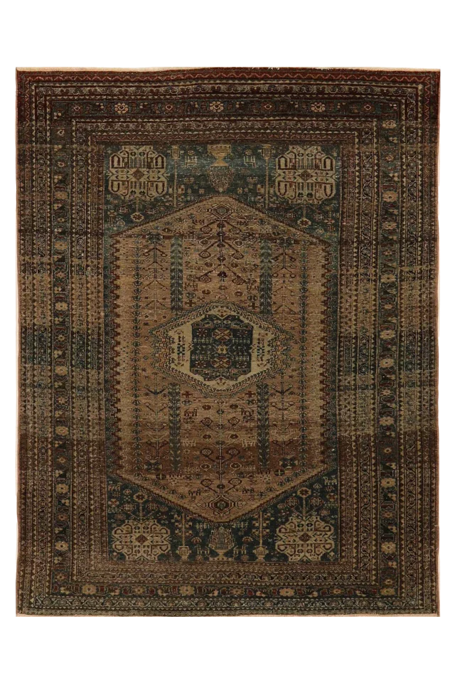 Antique Persian Tabriz Traditional Rug 93397