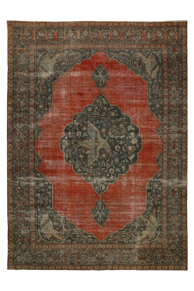 Antique Persian Tabriz Traditional Rug 93401