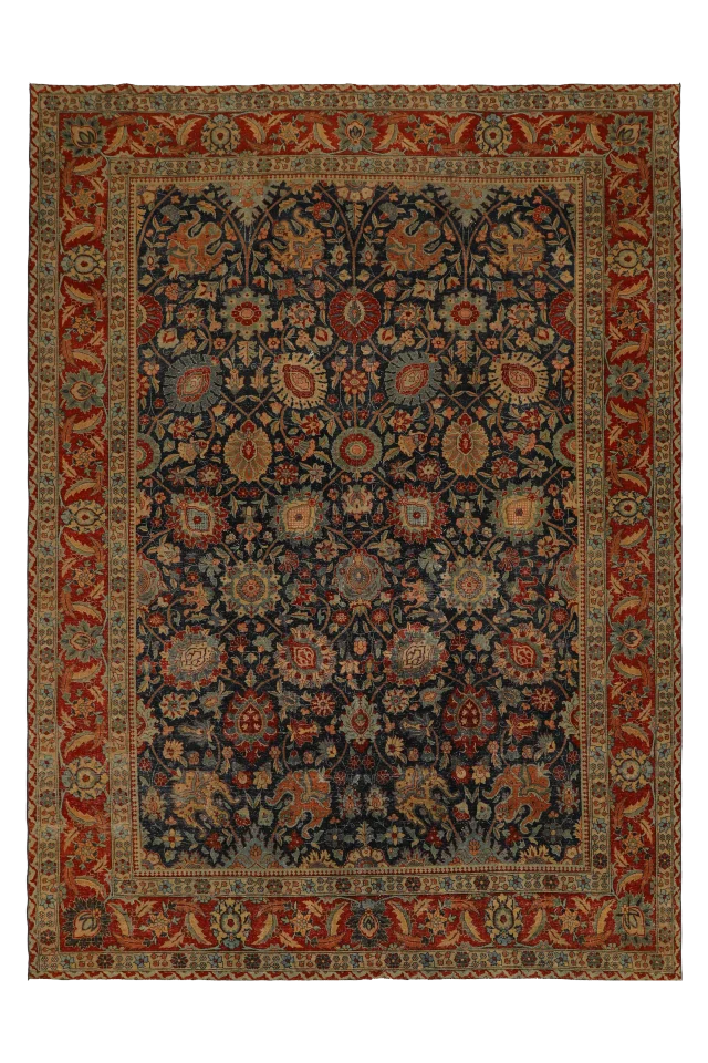 Antique Persian Tabriz Traditional Rug 93402