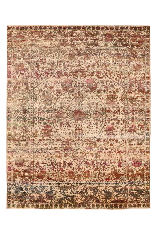 India Sari Silk Rug 93811