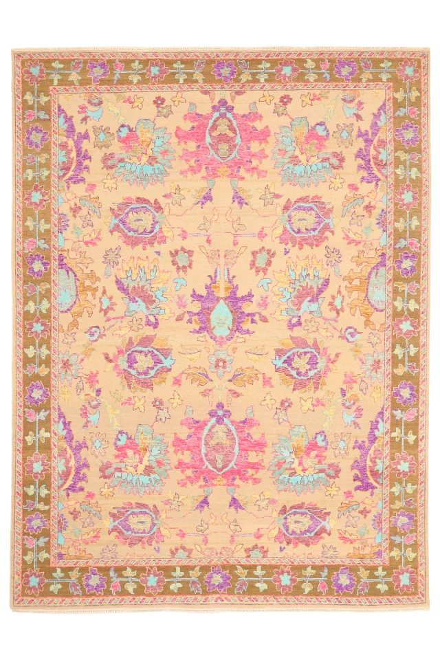 India Tabriz Modern / Contemporary Rug 93820