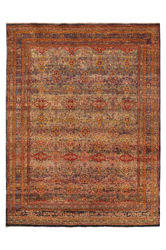 India Sari Silk Modern / Contemporary Rug 93822