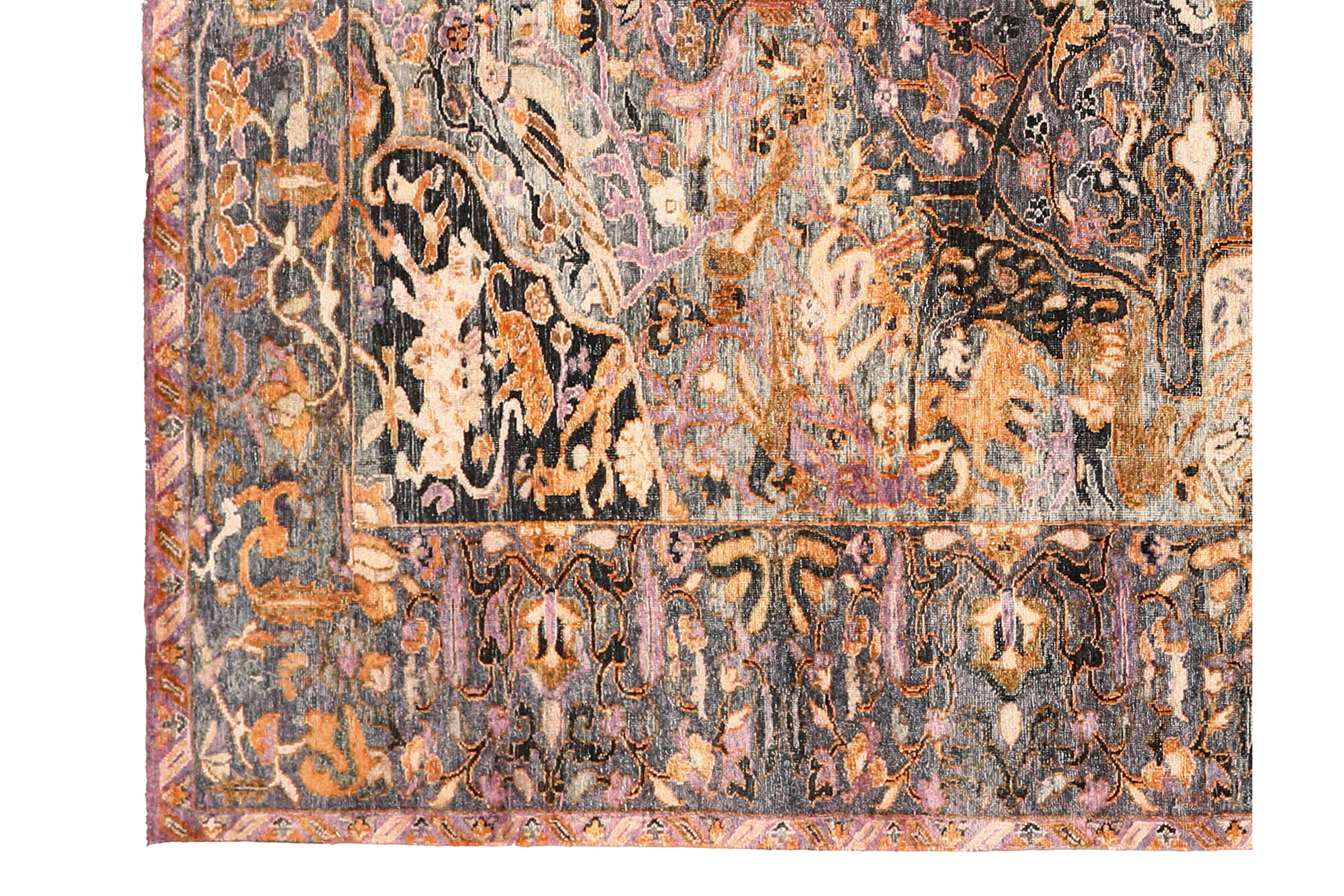 Thumbnail 3 for India Sari Silk Modern / Contemporary Rug 93823