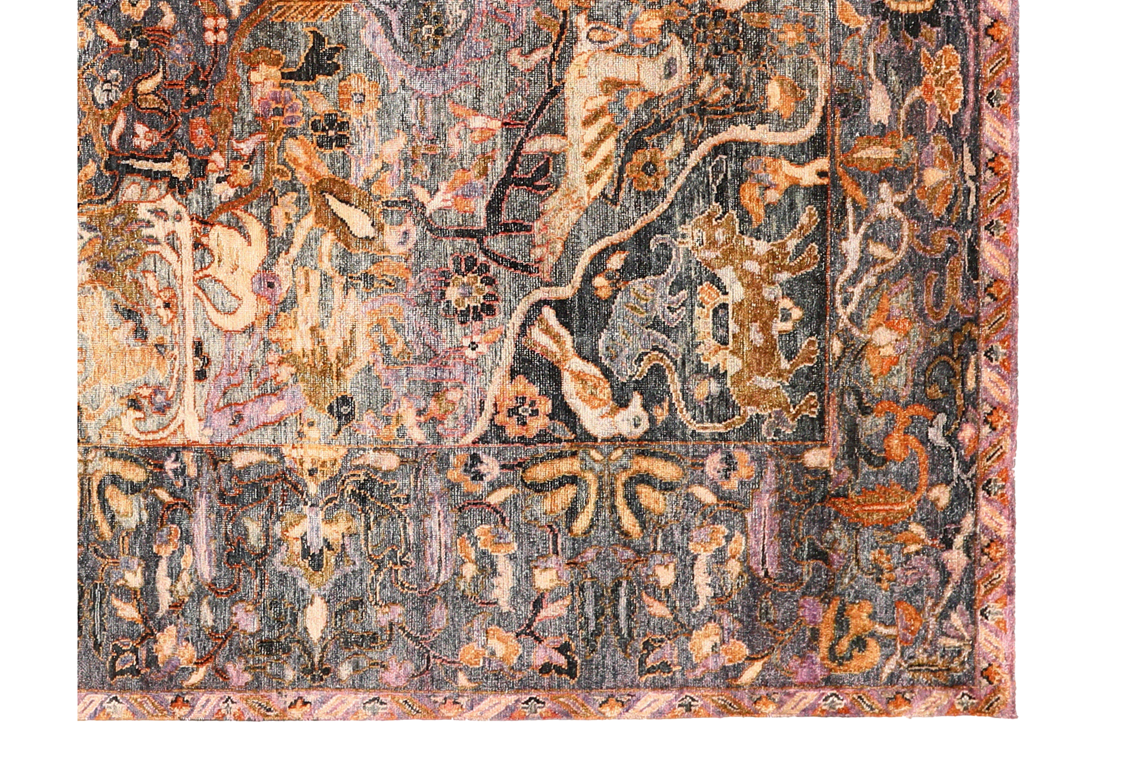 Thumbnail 4 for India Sari Silk Modern / Contemporary Rug 93823