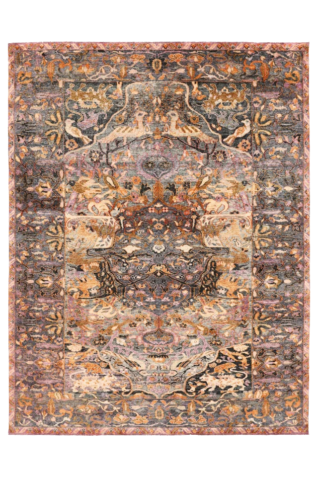 India Sari Silk Modern / Contemporary Rug 93823