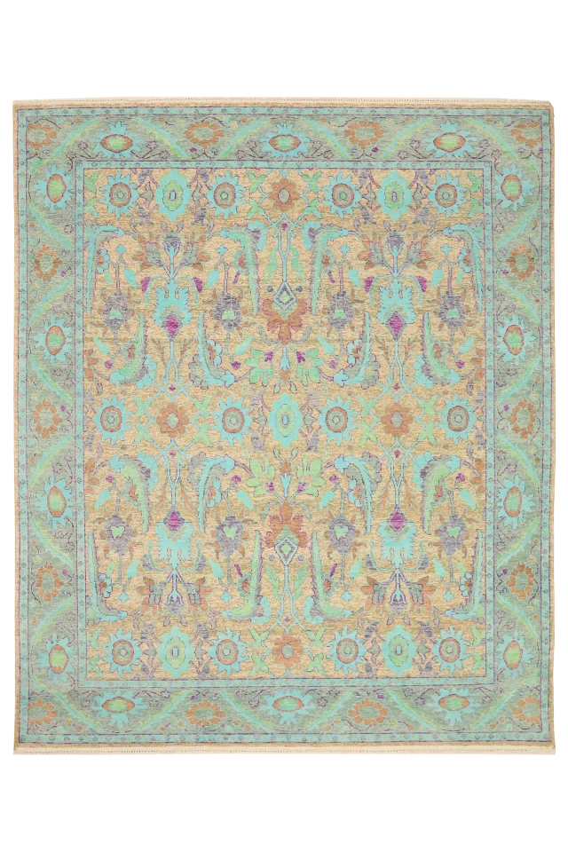 India Sari Silk Rug 93844