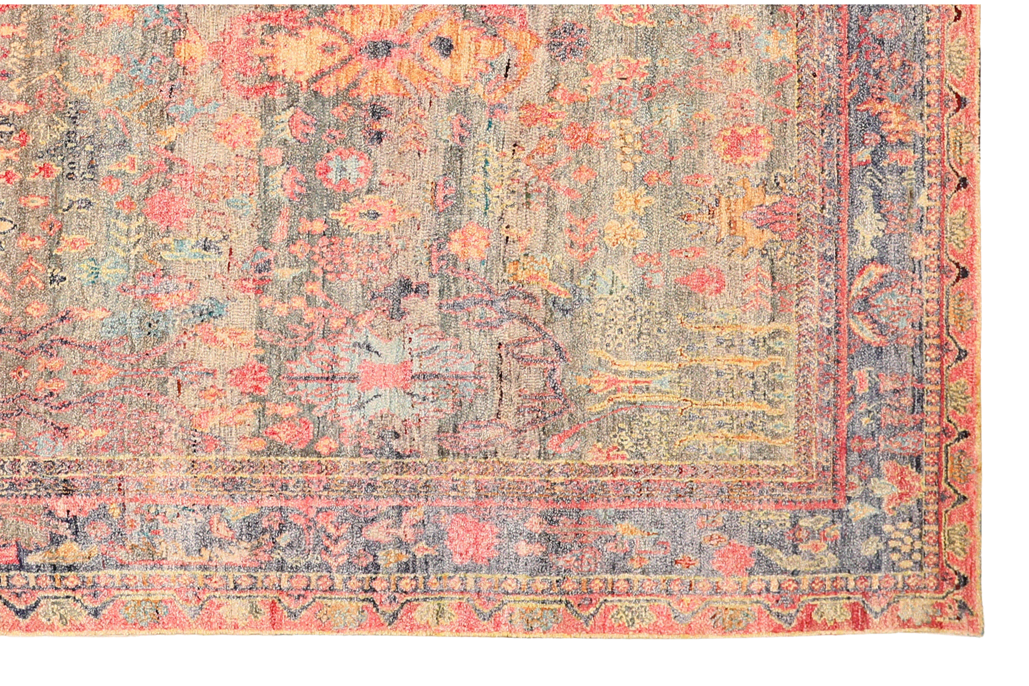 Thumbnail 8 for India Sari Silk Rug 93862