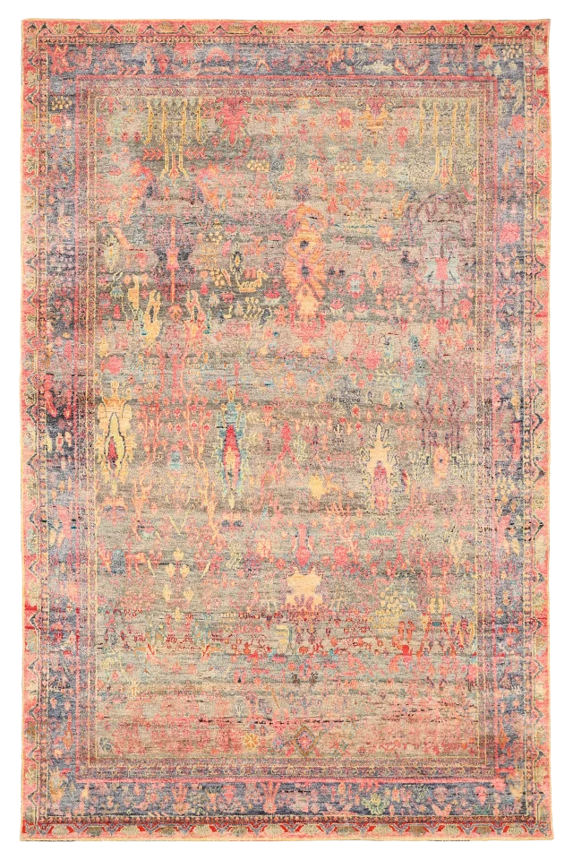 India Sari Silk Rug 93862