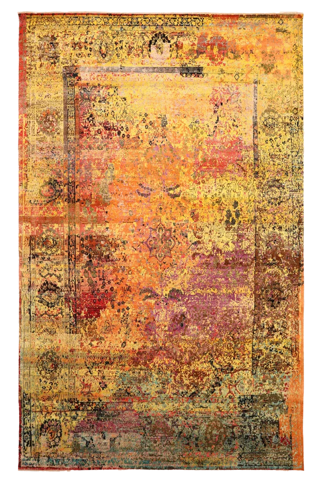 India Sari Silk Rug 93877