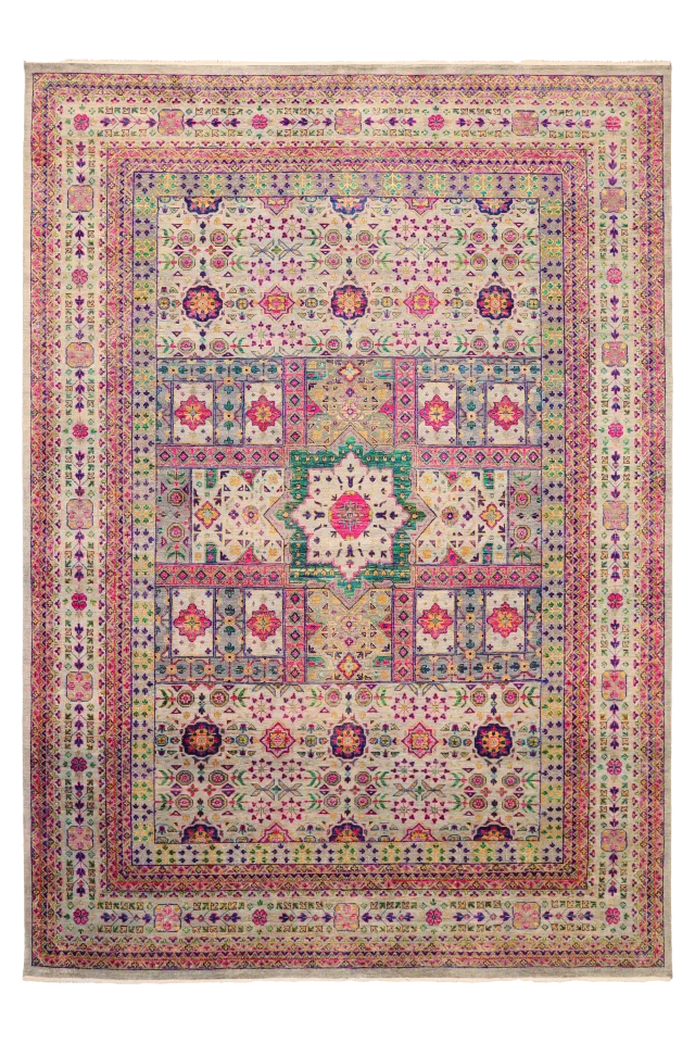 India Sari Silk Modern / Contemporary Rug 94090