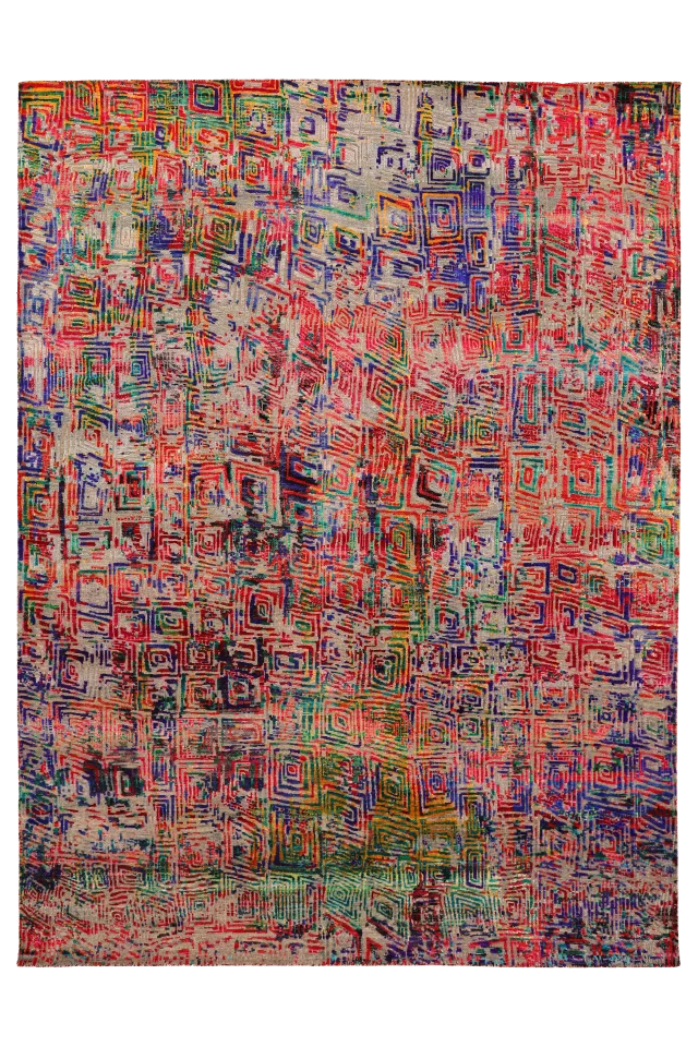 India Sari Silk Modern / Contemporary Rug 94134