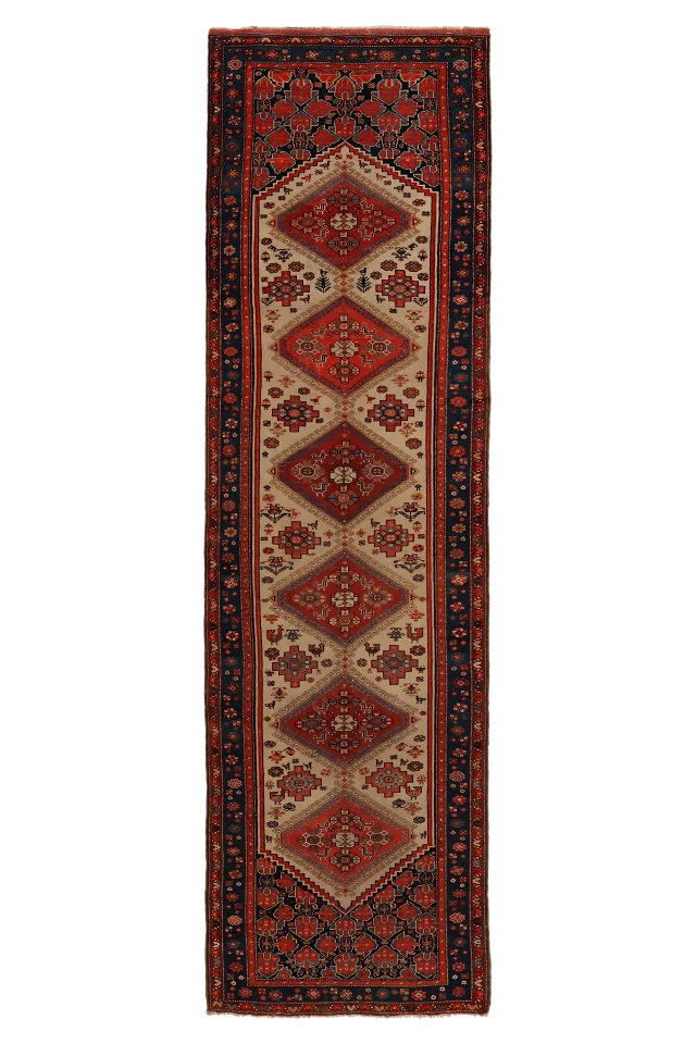 Antique Persian Malayer Traditional Rug 94326
