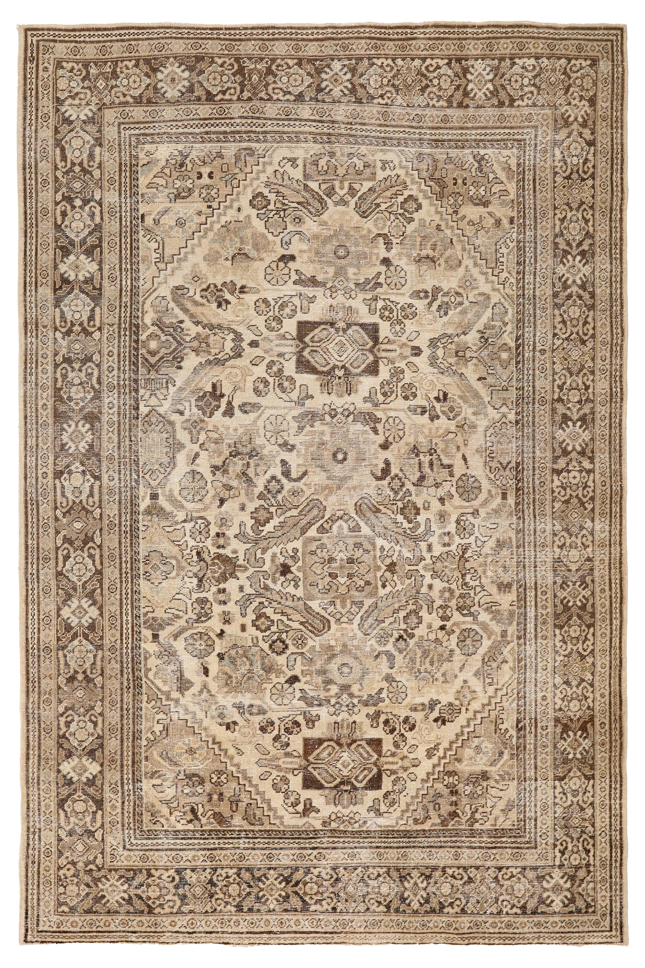 Antique Persian Mahal Traditional Rug 94556